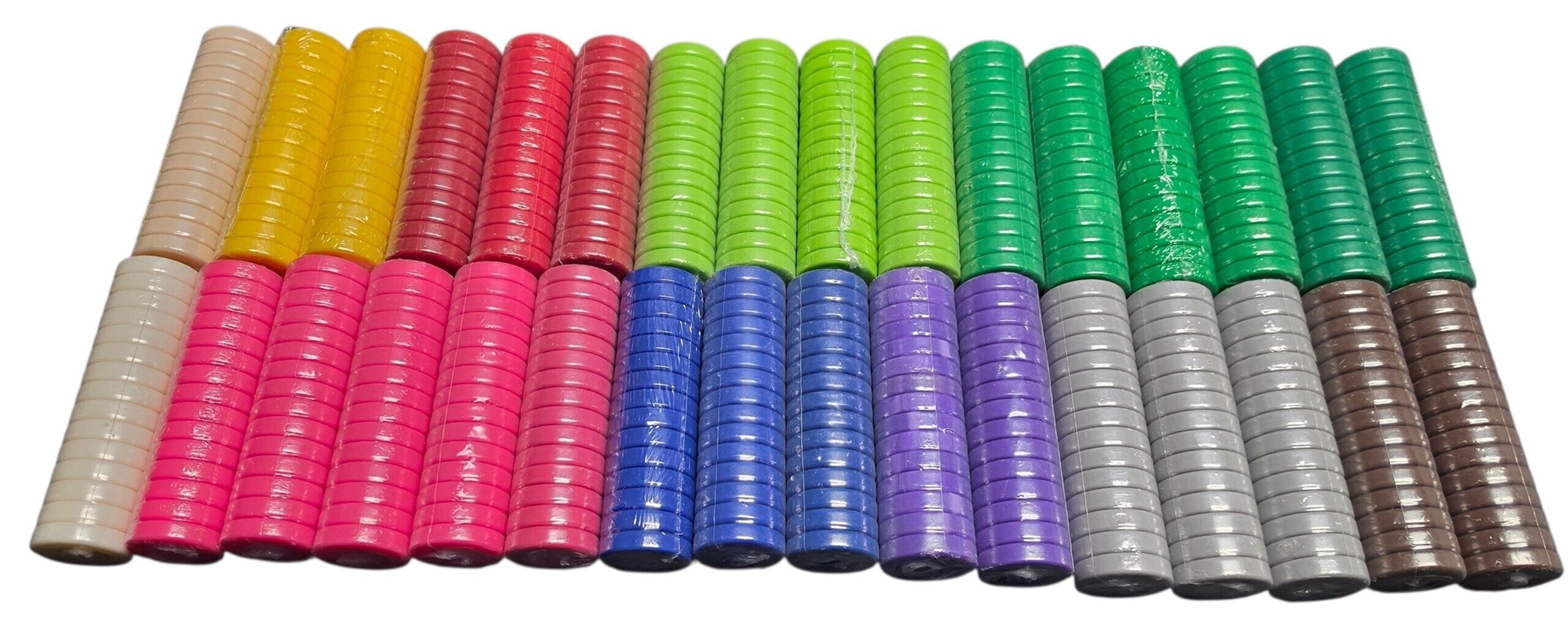 Double Sided Resin Checkers, One side Concave (finger dish) and other side Flat (15 pieces)
